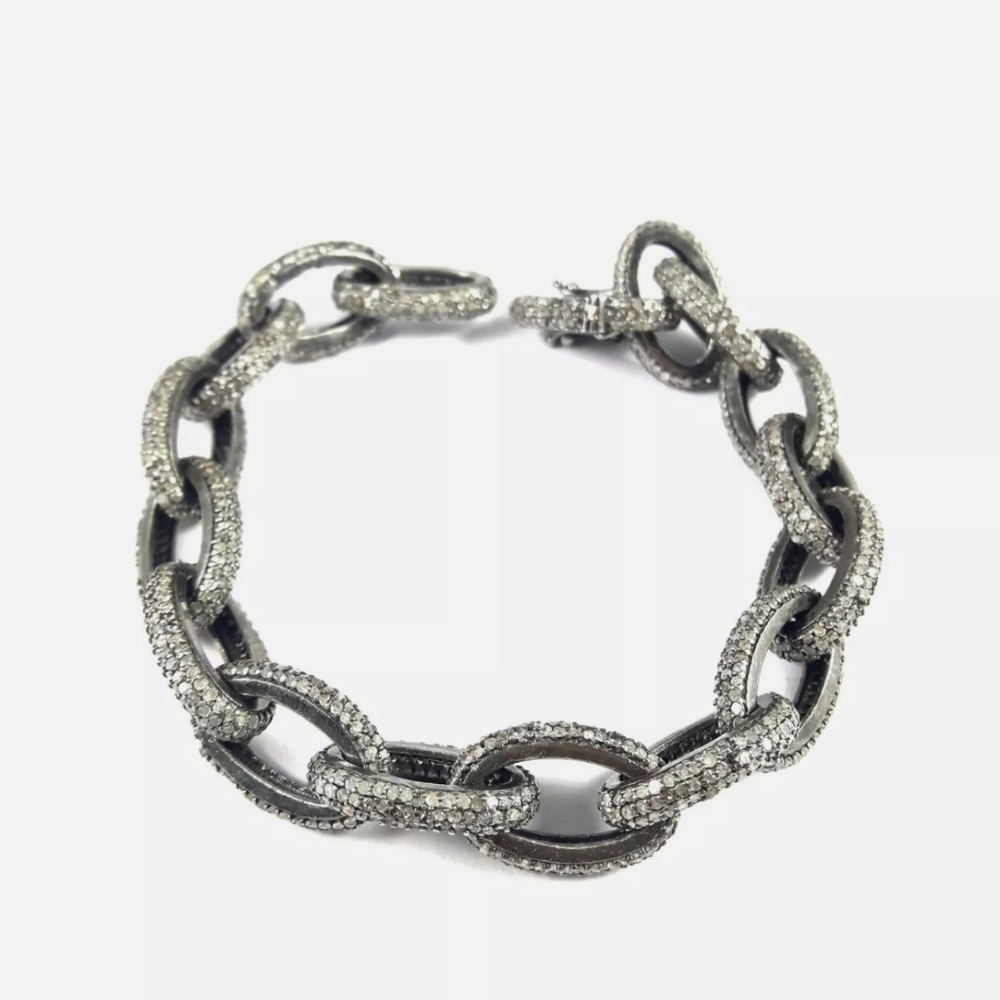 Solid 925 & Genuine Diamond Bracelet